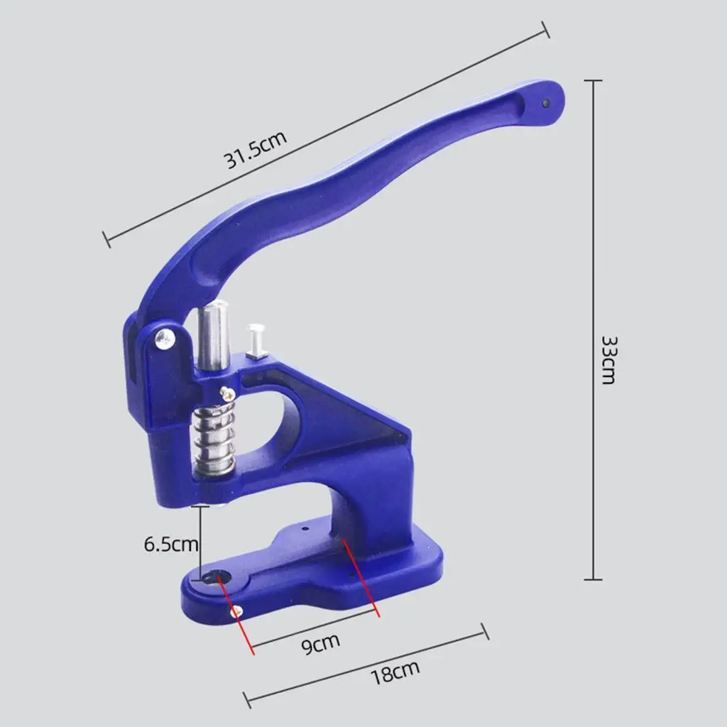 Hand Press Grommet Machine Kit Eyelet Hole Punch Tool for Leather Fabric Belt Tabletop Mount