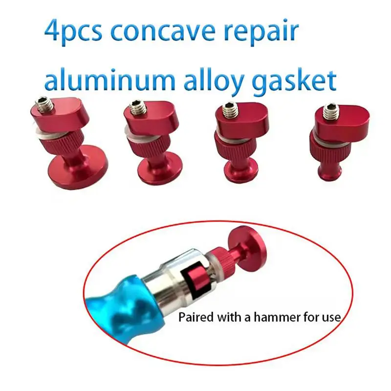 

4Pcs Round Gasket Puller Aluminum Alloy Car Dent Repair Kit Vehicle Dent Remove Puller Tabs Car Maintenance Tool