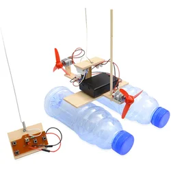 DIY RC Airboat Model Science Experiment Puzzle Assembly Toy For Students Boys Kids Diy Educational Science Kits