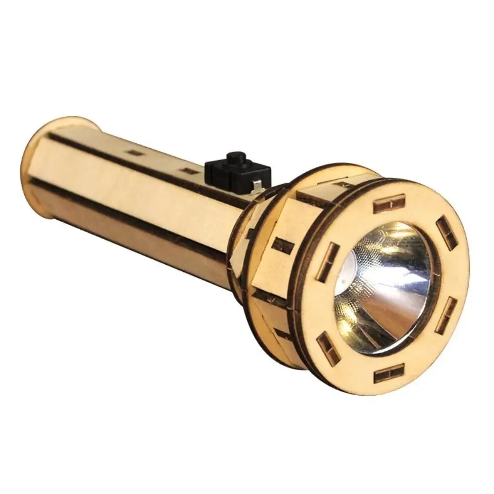 Wood Wood Flashlight Kit Self-assembly Design Physical Circuit Principle Physics Experiment Set Safe Electronic Components