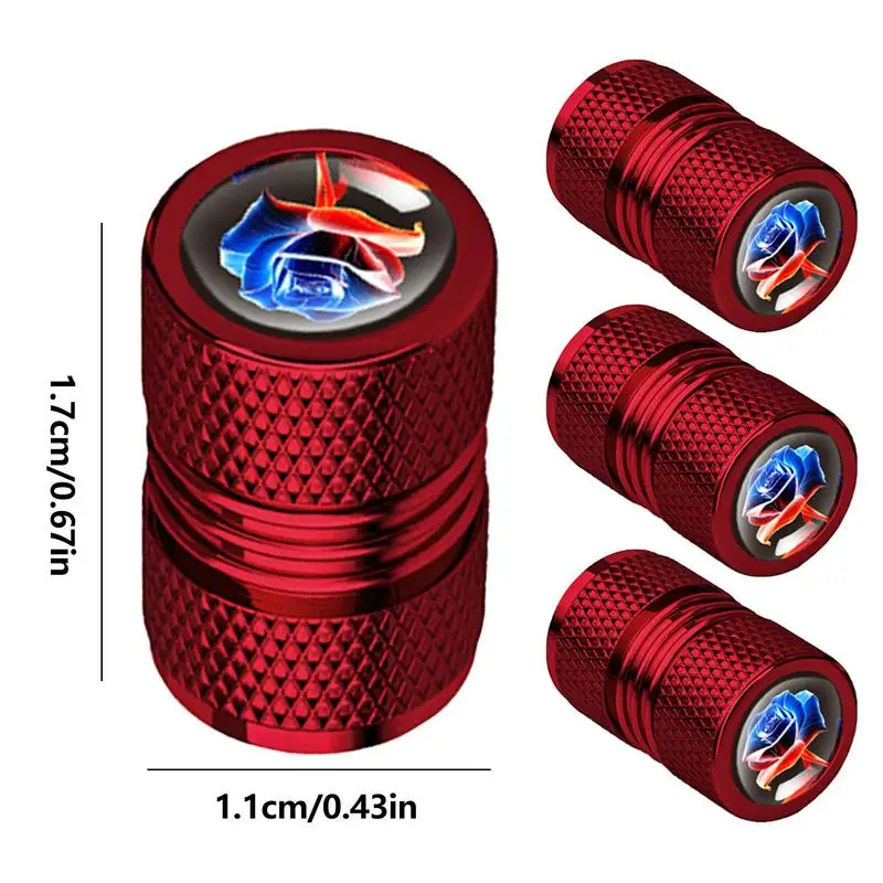 Paquete de 4 tapas de neumático de coche, tapas de vástago de válvula, aleación de aluminio rosa, cubierta de válvula de neumático neutra, tapa de aire para SUV, camiones, coches