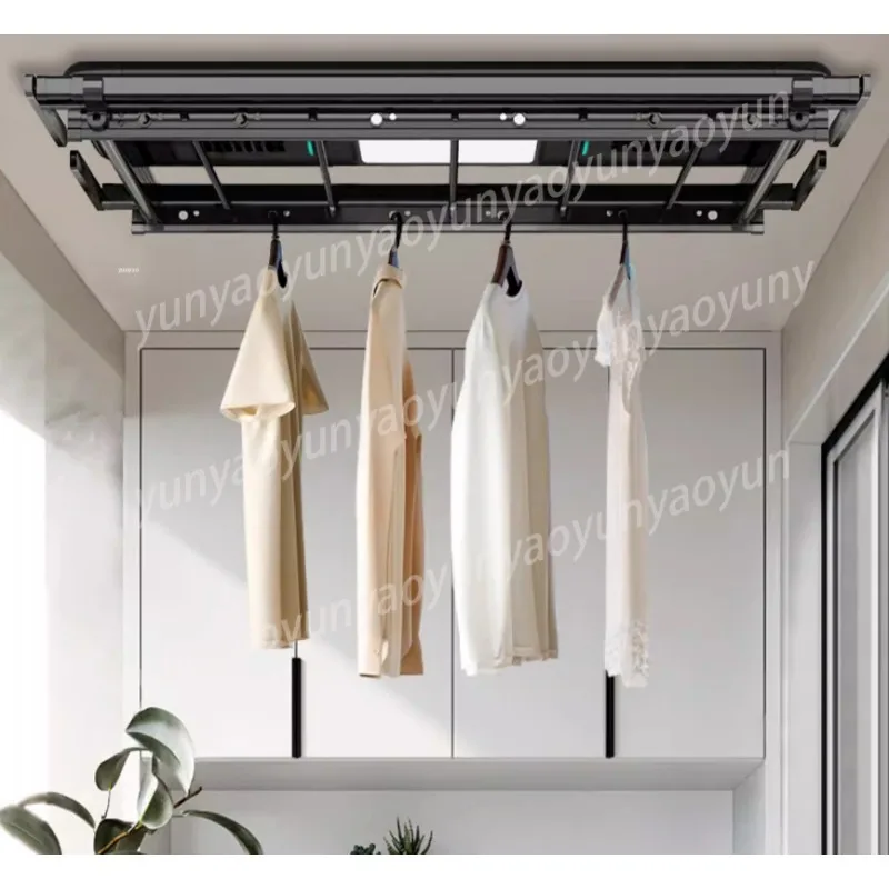 Intelligent Lifting Electric Clothes Drying Rack Remote Control Telescopic Balcony Household Laundry Hanging Pole