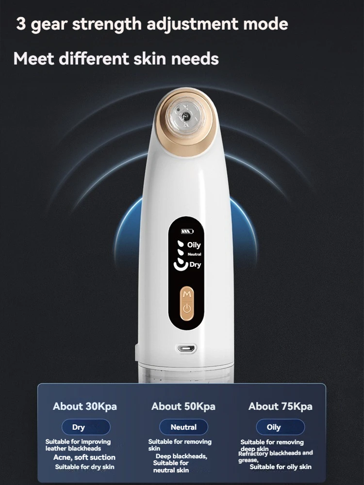 Micro-Bubble Blackhead Extractor Vacuum Cleansing Device Deep Cleansing for Blackhead Removal Oxygen Infusion & Hydration Facial