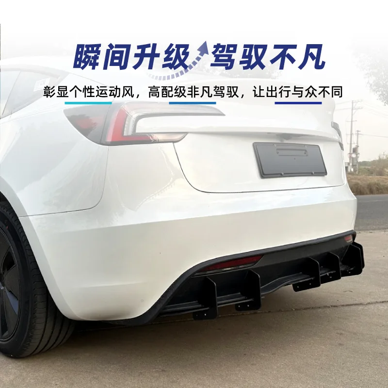 مناسبة لـ TESLA MODEL 3 2023 تجميل + شفة خلفية وأجزاء تعديل سبويلر شفرة الشفاه الخلفية