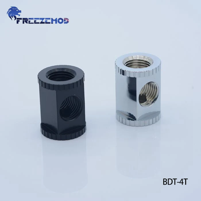 FREEZEMOD G1/4'' Multi-channel 3-way /4-way Internal Thread Rectangular Adapter Computer Pc Water Cooler Brass Fitting / BDT-3T