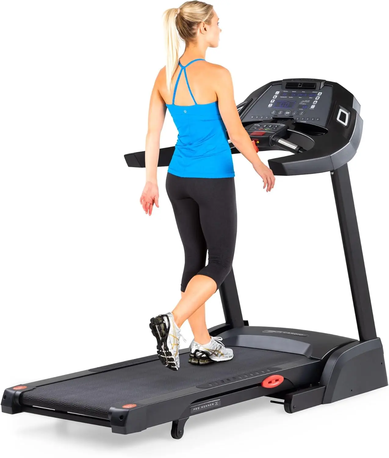 

Cardio Pro Runner X Treadmill - Heavy Duty Home Construction - Bluetooth Connectivity - Low 7.5" Step-up Height