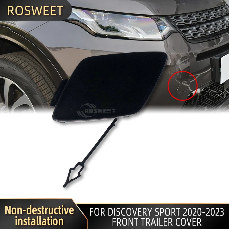 

1PCS Front Bumper Towbar Tow Hook Cover Eye Cap For Discovery Sport 2020-2023 Front Trailer Traction Cover LR127523