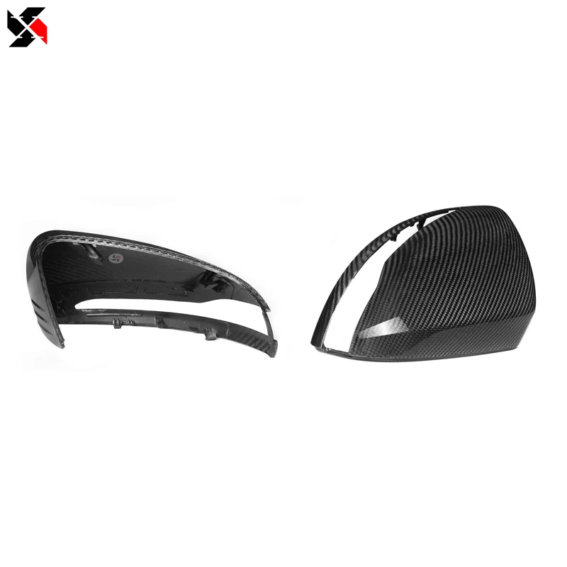 2 Pecies Real Dry Carbon Fiber Rearview Exterior Side Mirror Caps for Mercedes W205 C205 W213 W238 W222 W253 W190 W290 LHD Only