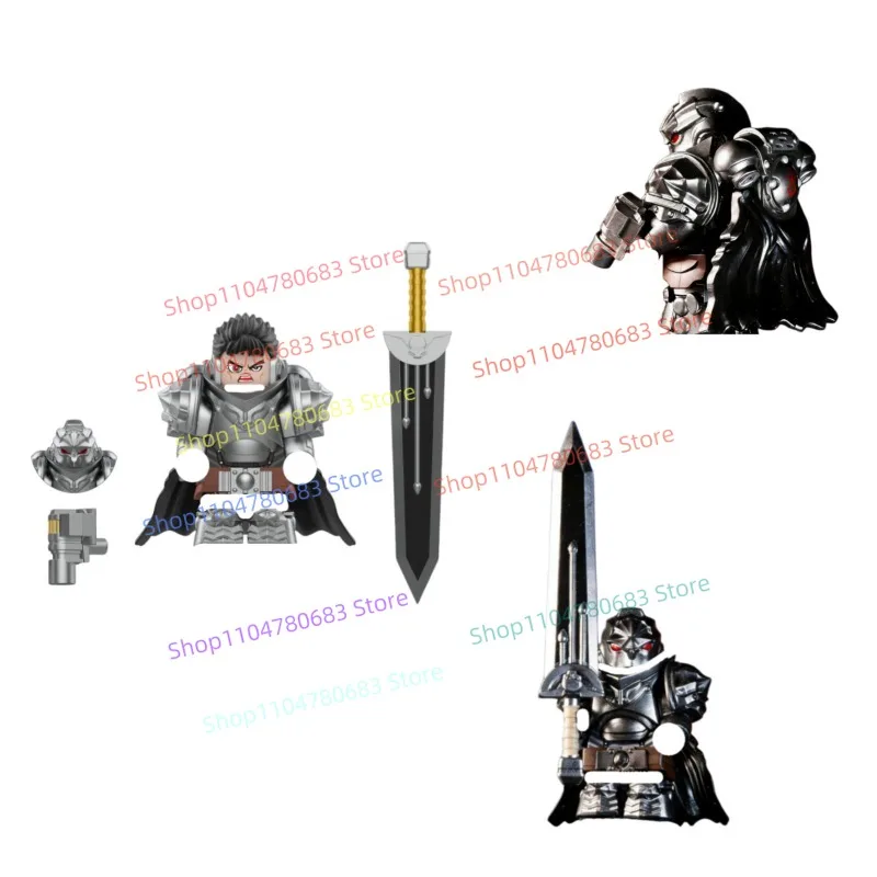 

Конструктор MOC GP104 «Черный Воин в Броне»: Мини-фигурка, сборная модель аниме-персонажа, коллекционный подарок