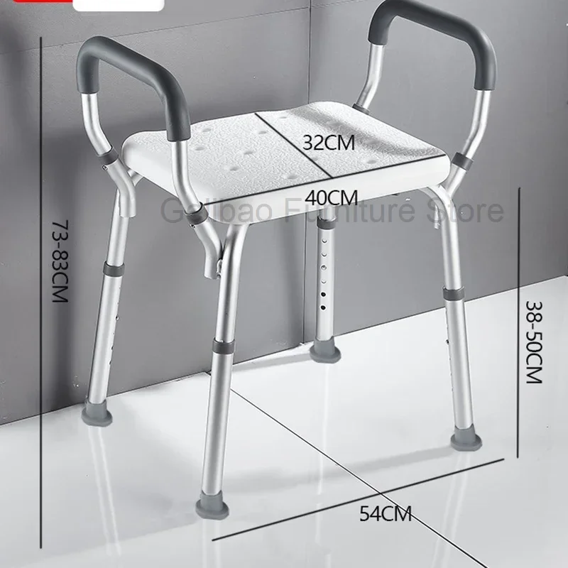 Shower Elderly Bathroom Chair Foldable Medical Living Room Camping Stool Disabled Makeup Designer Silla Plegable Home Furniture