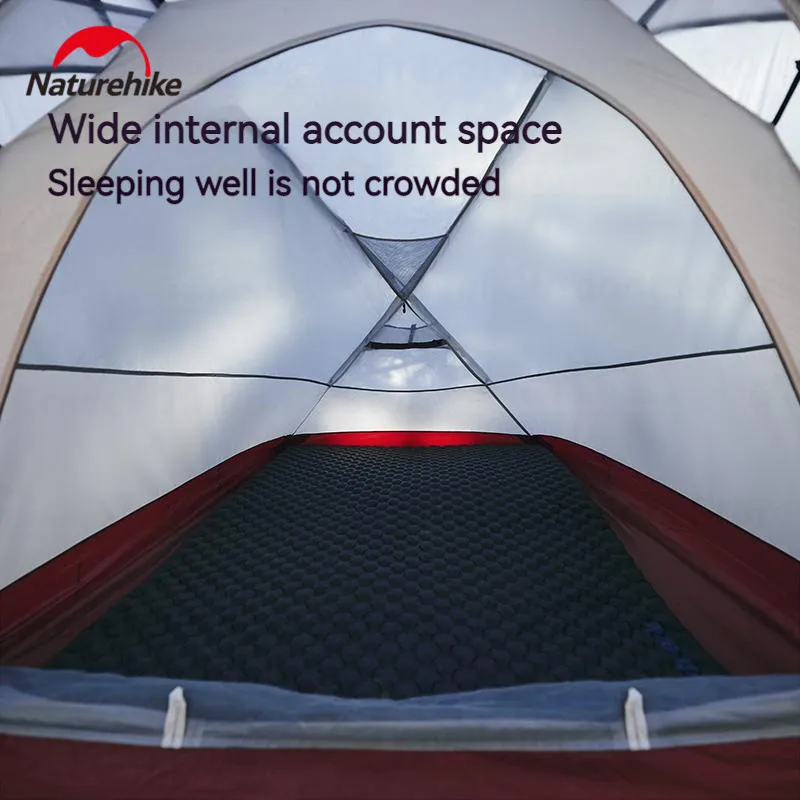 Naturehike Hiby Camping Tent 3-4 Persons Ultralight 20D Nylon Semi Geodesic Double Layer Waterproof Travel Hiking 1 Room 1 Hall
