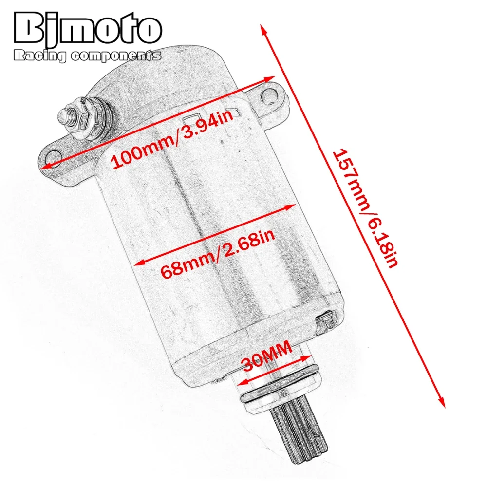 Motorcycle Starter Motor For Yamaha YFM400 Big Bear 400 2WD Kodiak 400 YFM400 5EH Buckmaster Wolverine 350 YFM350FX FU-81800-00