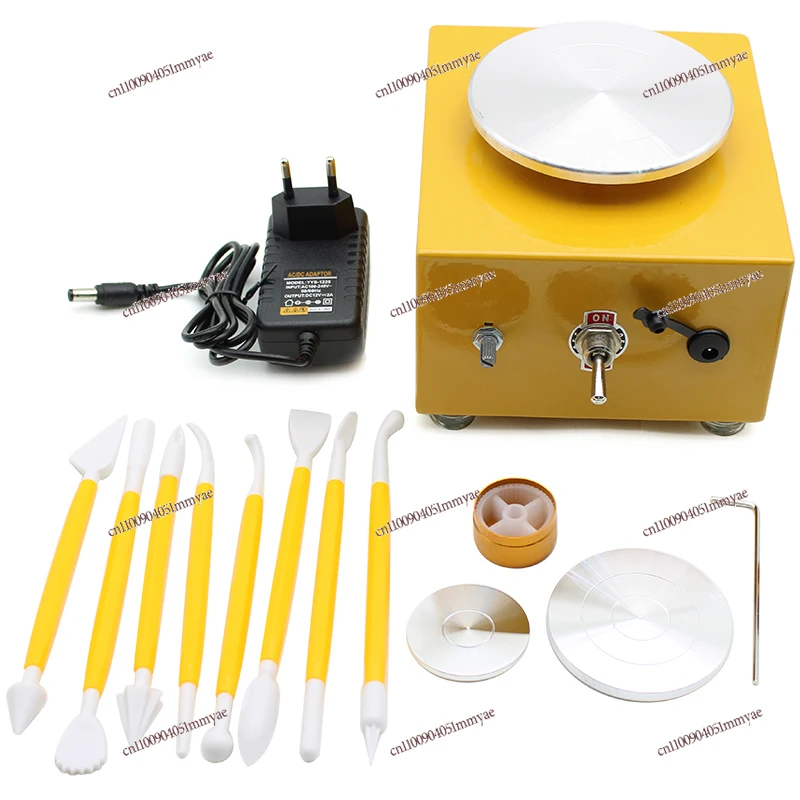 Electric Mini Pottery Wheel Ceramic Disc Pottery Machine 2000 Rpm Turntable DIY Clay Tool Ceramic Shaping Tool for Ceramics Clay