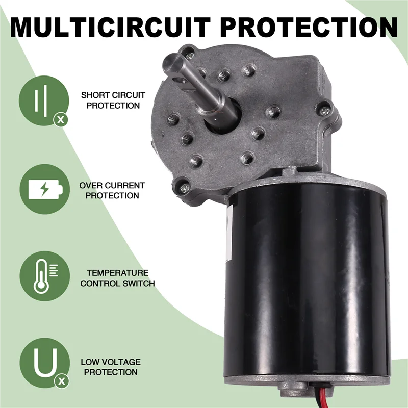 Moteur à engrenages à vitesse Variable 80W DC réducteur électrique réduction du moteur 70Kg charge 220 tr/min Motor-N25R