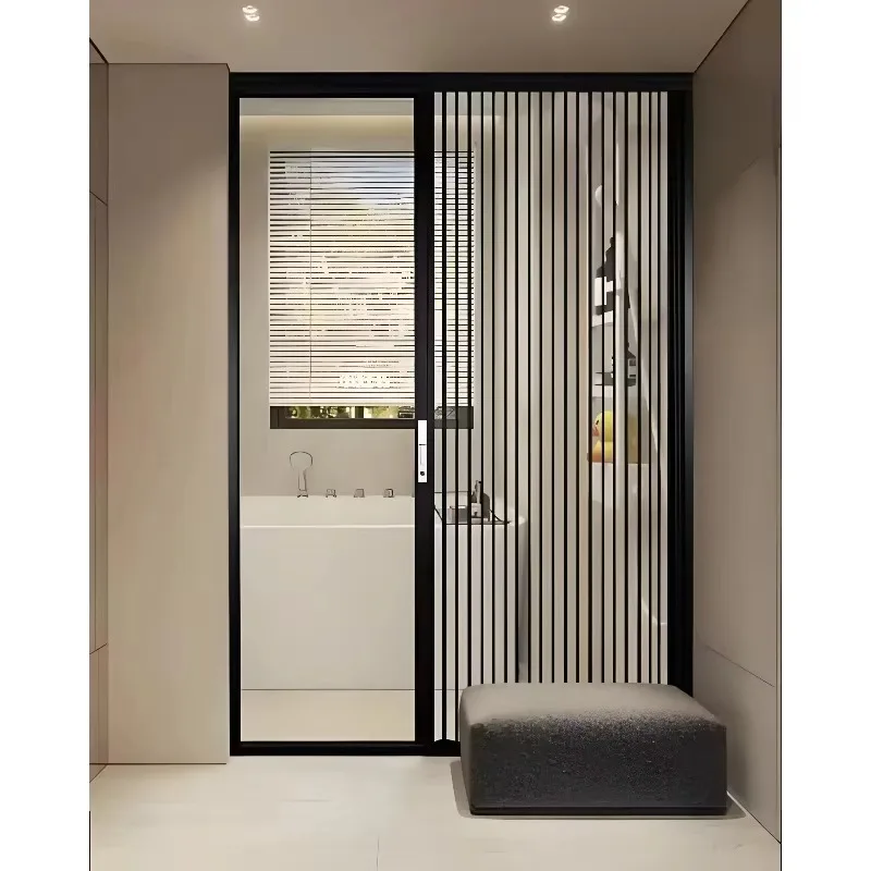 Transparent Folding Bi-Fold Doors for Kitchen Living Room Balcony Partition Heat Preservation Oil Smoke Isolation