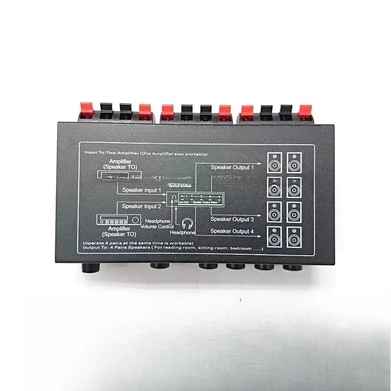 

Two Input Four Output Audio Amplifier Selector (speaker Amplifier Controller)