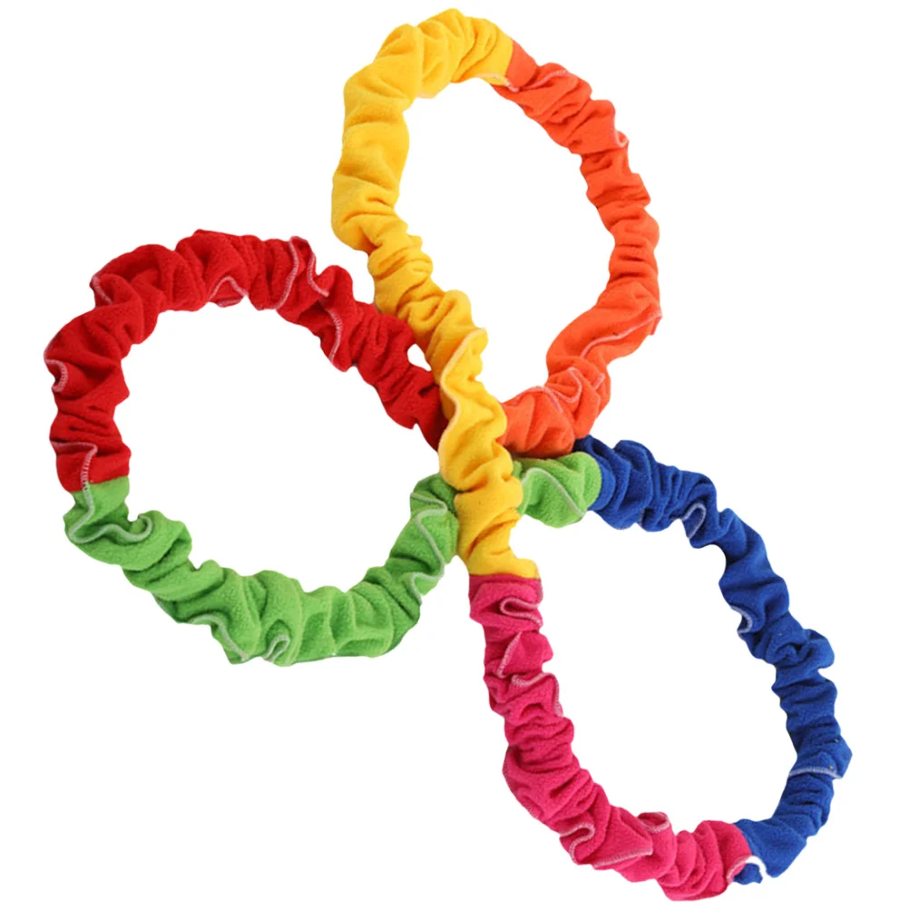 Elastic Rainbow Tug of War Rope Kids Outdoor Game Sports Rally Child Exercise Equipment Playground PE Activity Band