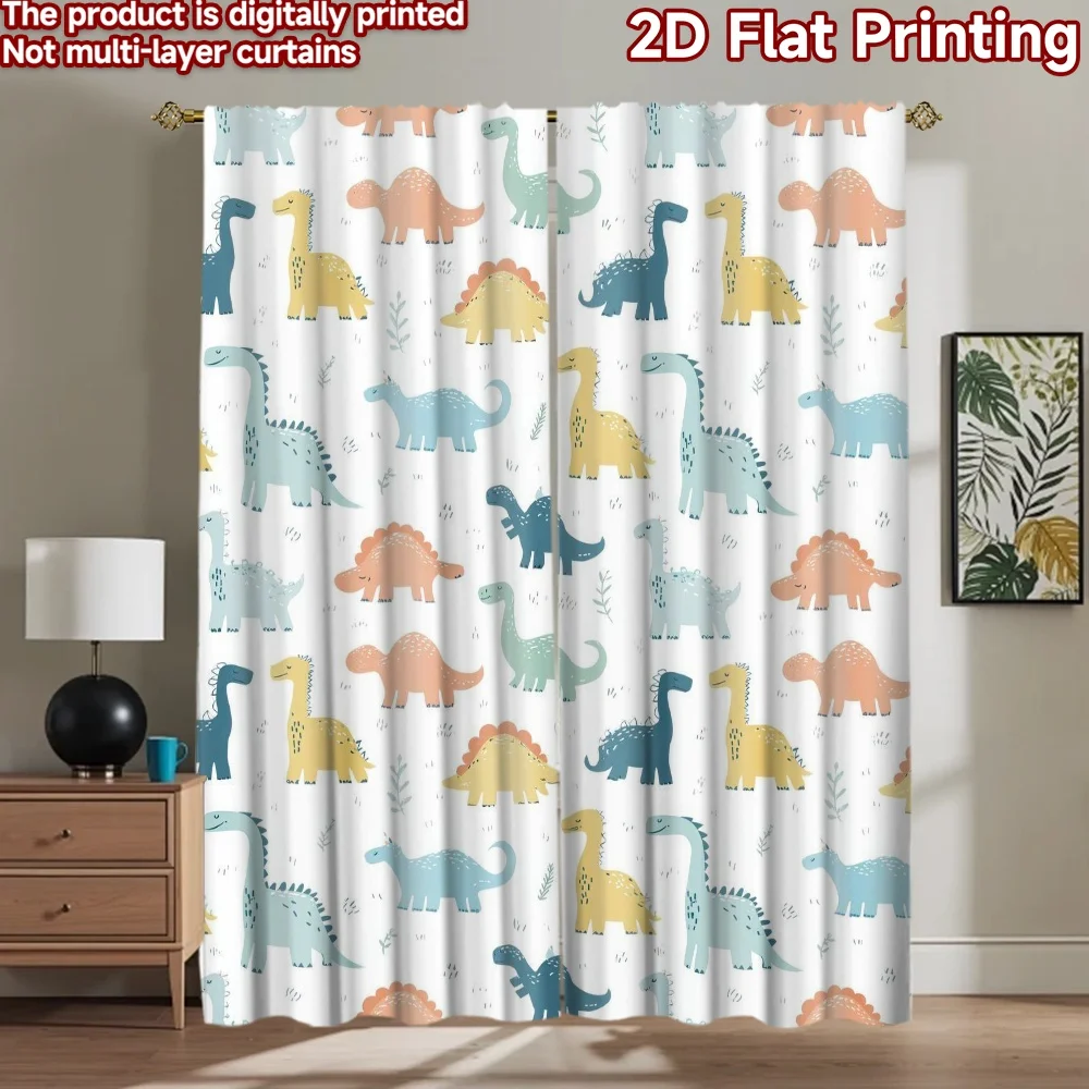 

1pc 2D flat Photography Backdrop Background cloth Colorful Coon Dinosaurs 100% Polyester Holiday Decorations Perfect for Holiday