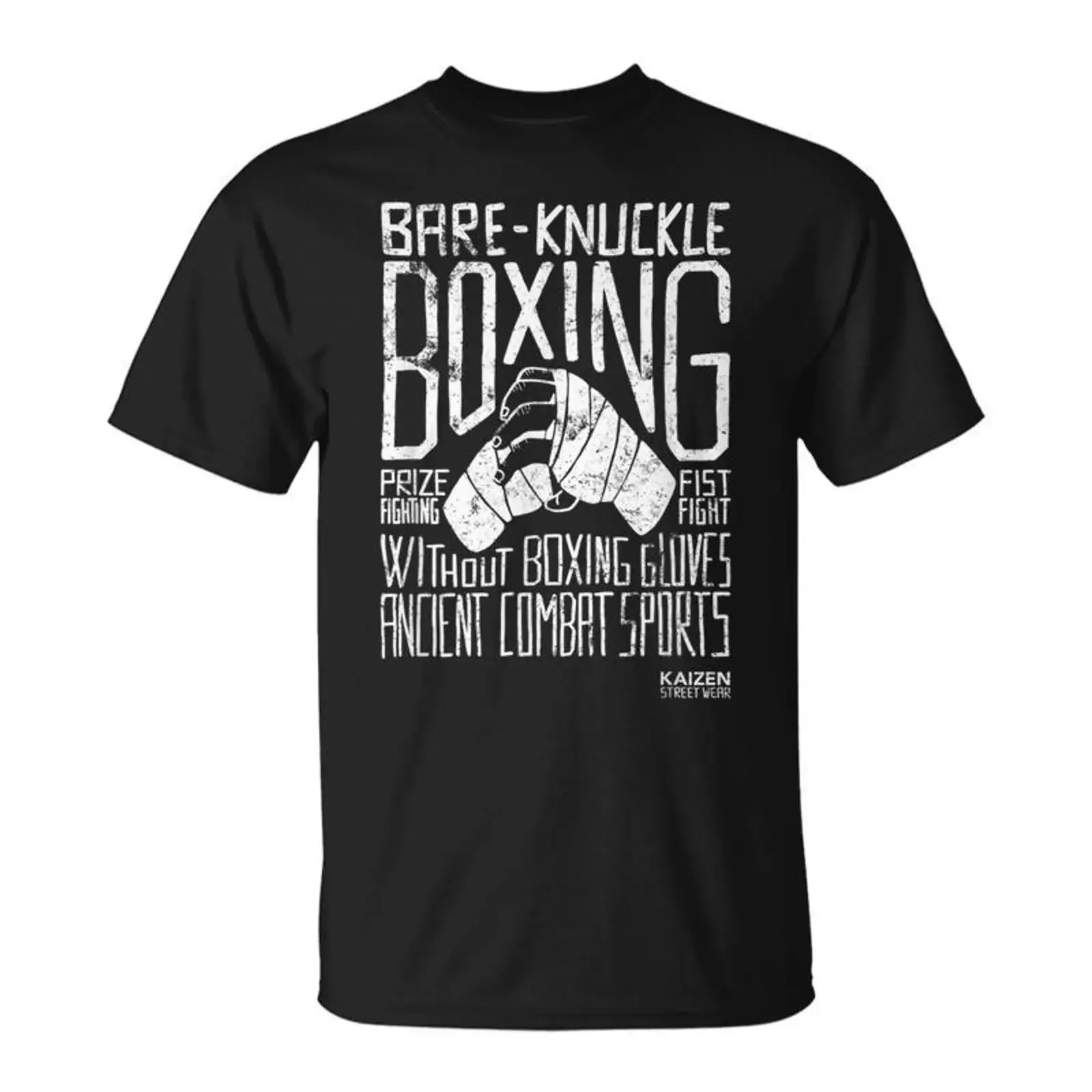 Bare Knuckle Boxing Diseño Blanco Camiseta unisex vintage Washed Versatile Breathable designer clothes fashion Soft homme