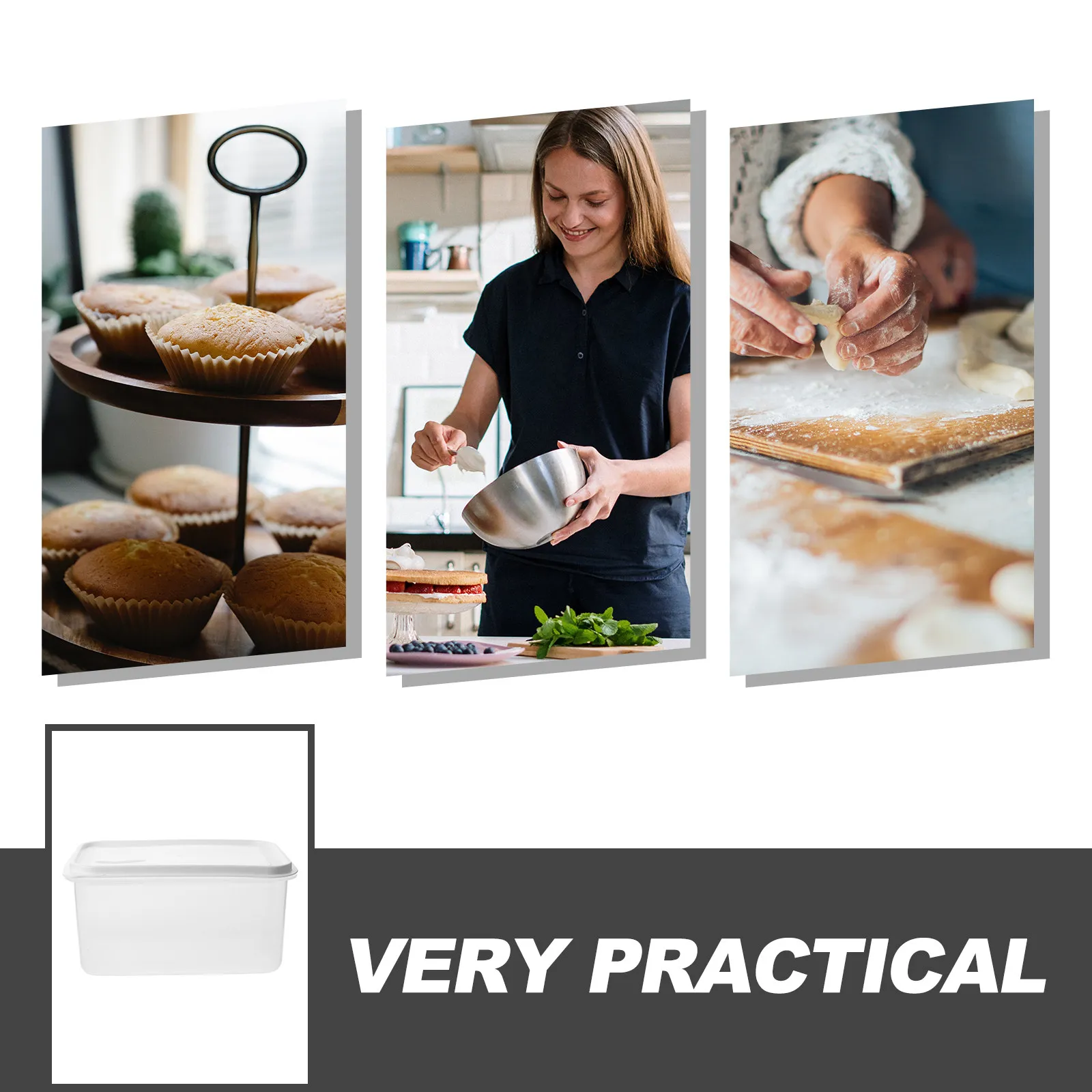 

Pizza Dough Proofing Box Tray 4L Stackable Clear Bread Dough Storage Container Kitchen Fermentation Food Storage