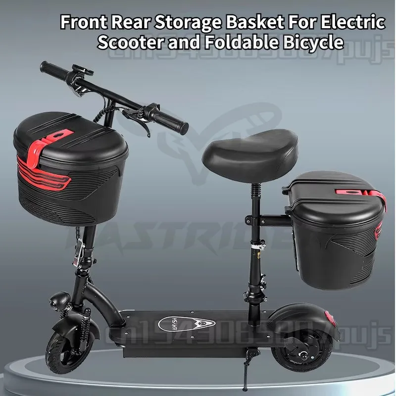 Electric Scooter Storage Basket Black Red Front Rear Basket for XIAOMI M365 Scooter and Bicycle  자전거 바구니