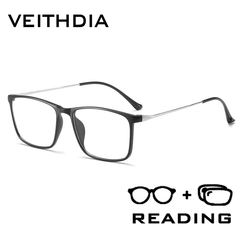 

VEITHDIA Brand New Eyeglasses Anti Blue Ray Reading Square Glasses TR90 Frame Polycarbonate Lens +1.00 +1.50 +2.00 +2.50 R8833