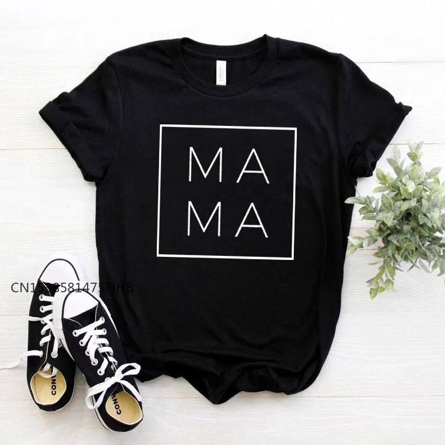 

Mama Square Women Basic Tshirt Premium Casual Funny T Shirt Gift For Lady Yong Girl Top Tee