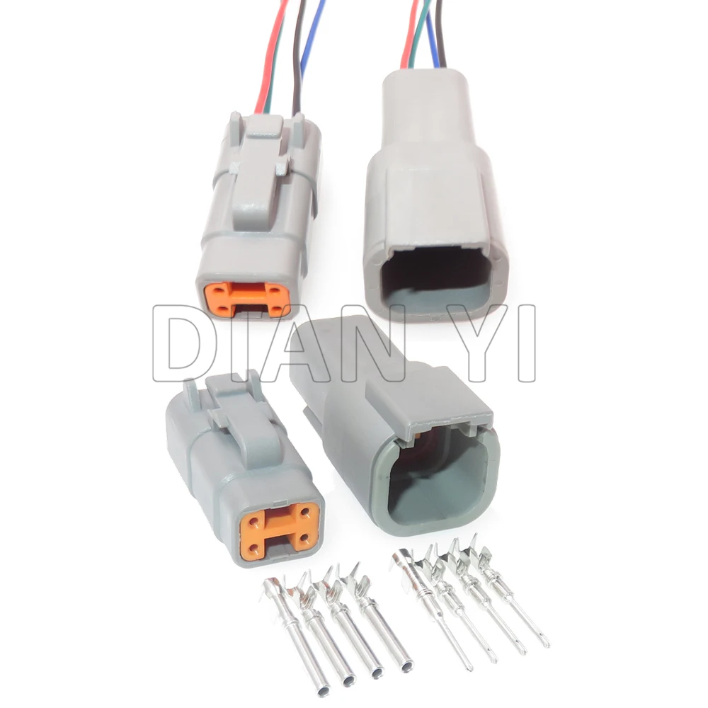 1 Set 4 Way DTM04-4P DTM06-4S ATM06-4S ATM06-4P AC Assembly High Power Wiring Terminal Socket For Excavators