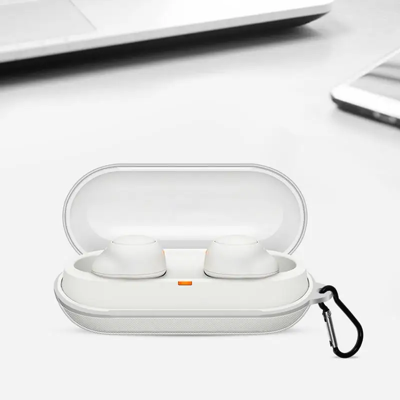 Case For Sony WF-C500 Earphone Accessories Charging Box Cover Earphone Accessories Case On TPU Shell With Anti Lost Keychain