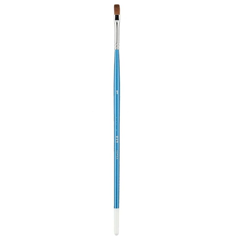 Flat Watercolor Painting Brush with Horsehair Bristles Square-head Writing Brushes for Acrylicoil and Gouache Painting Supplies