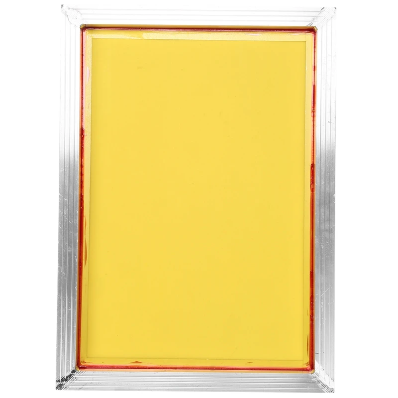 

1Pc 120T Mesh Reusable Aluminum Silk Screen Printing Frame 27X39cm With 300Tpi Yellow Mesh For Making Stencil