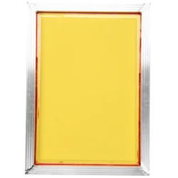 1Pc 120T Mesh Reusable Aluminum Silk Screen Printing Frame 27X39cm With 300Tpi Yellow Mesh For Making Stencil