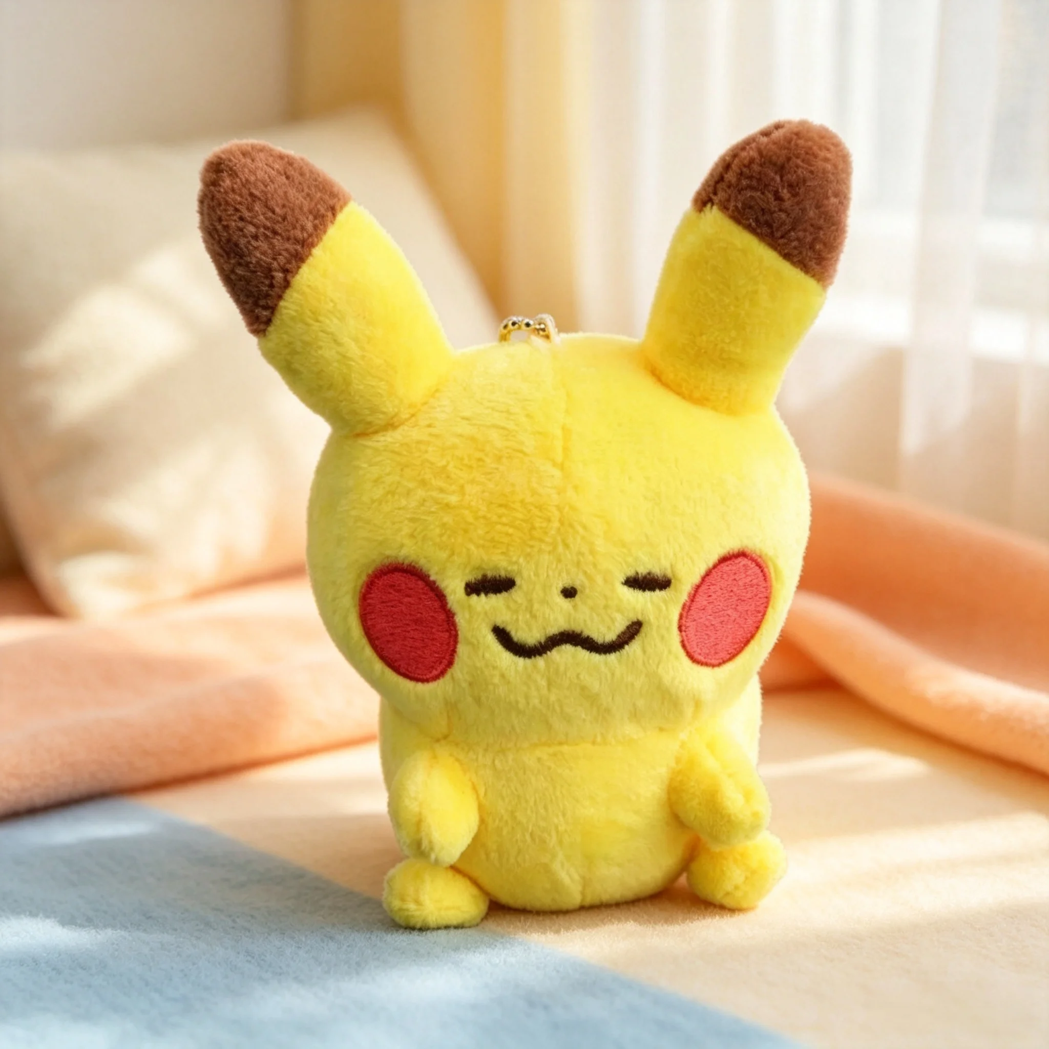 Cute Bean Eyes Pokémon Plush Doll Keychain Eevee Charmander Blastoise Soft Pendant Decor Children Birthday Party Surprise