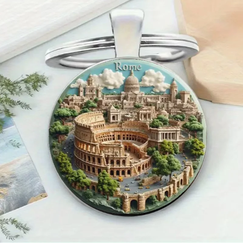 

Большой брелок с изображением Римского Колизея, итальянский сувенир, подарок с римской тематикой.