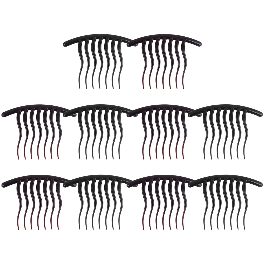 

10 шт., расчески для волос с волнистыми зубцами для женщин, аксессуары, маленькая расческа с широкими зубьями для тонкой укладки волос и фестивальной вечеринки