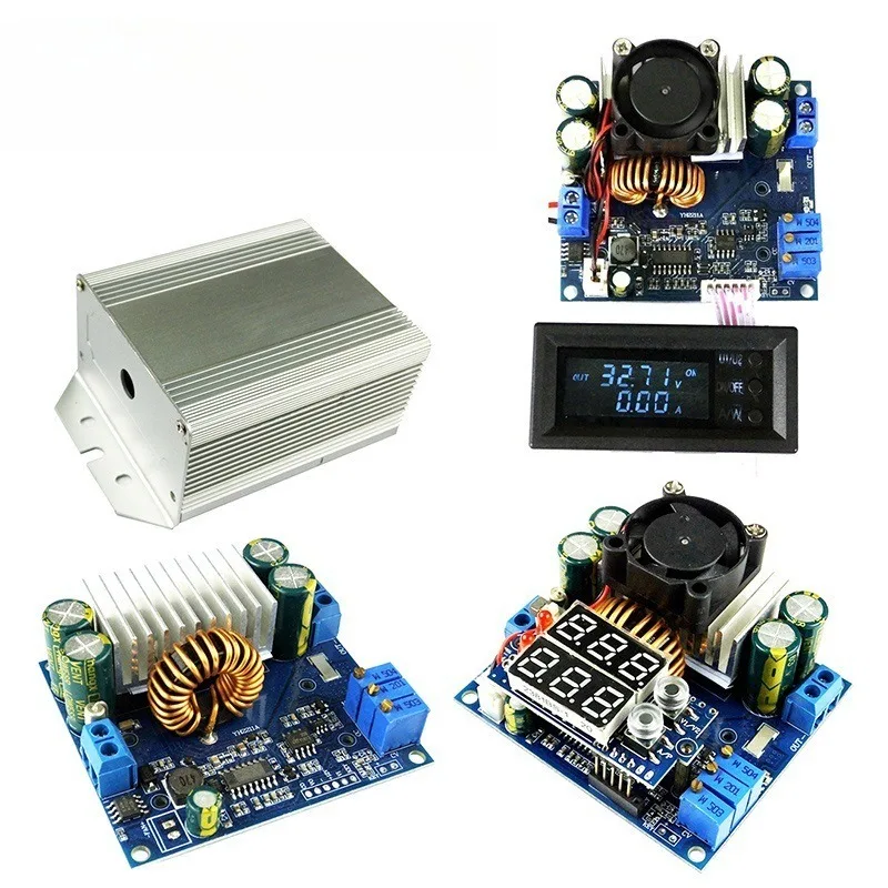 For DC-DC Adjustable Buck Module with Constant Voltage and Constant Current, 15A Synchronous Rectification Main Board（2pcs）