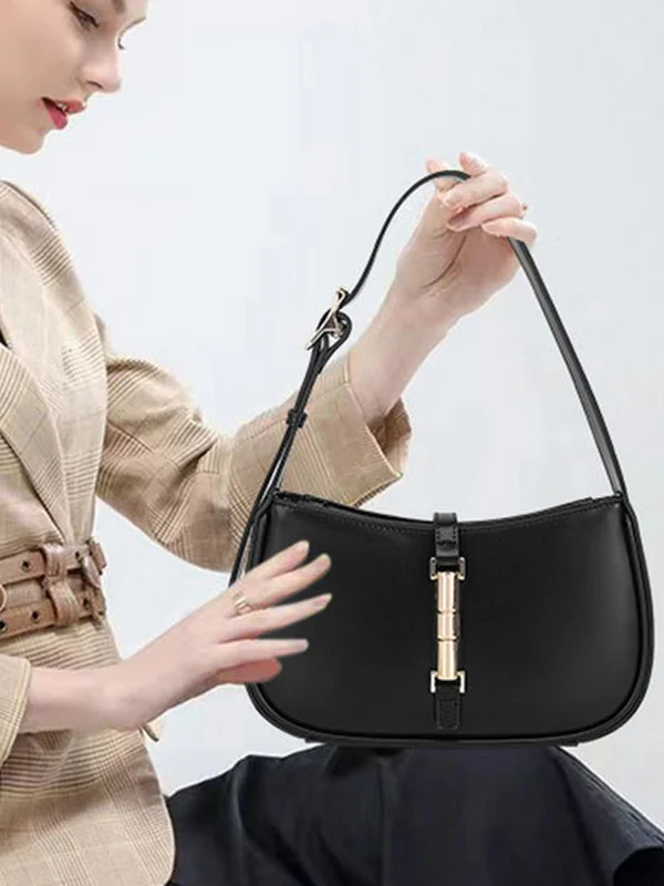 

High Quality Leather Bag 2025 New Fashion Versatile Luxury Small Retro Women's Bag Single Shoulder Crossbody Underarm Bag