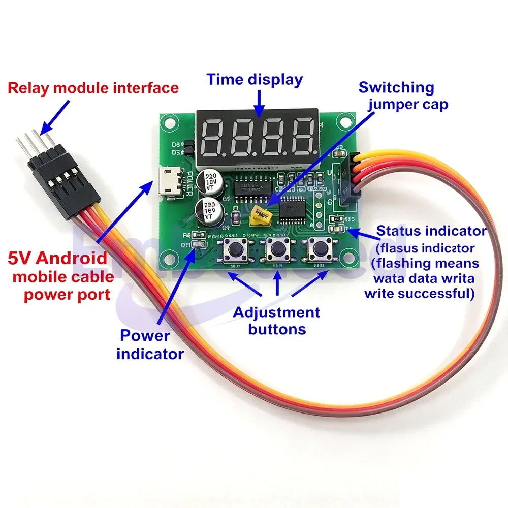 5V Micro USB Timer Controller, Adjustable Mode Switch Tool, External Power Supply Module for DIY Electronics