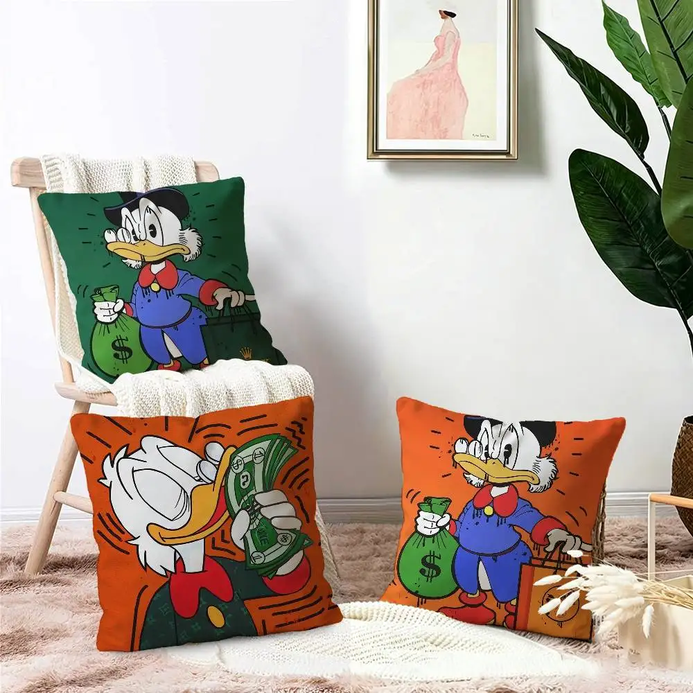 Uncle Scrooge McDuck Pillow Cover Design cushion Cover decor Holiday Decorati