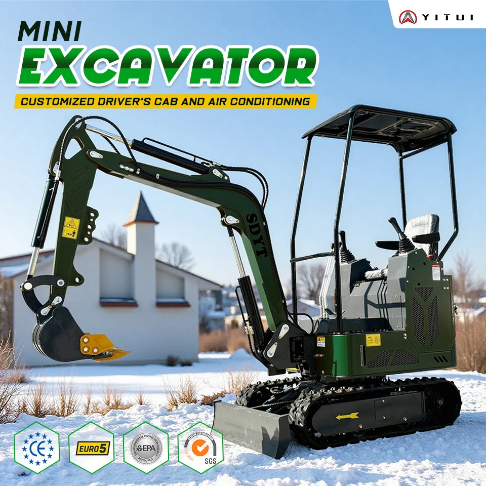 Miniexcavadora caliente de 1,5 toneladas, entrega rápida personalizada, motor Kubota Ce Epa Euro 5, miniexcavadora china