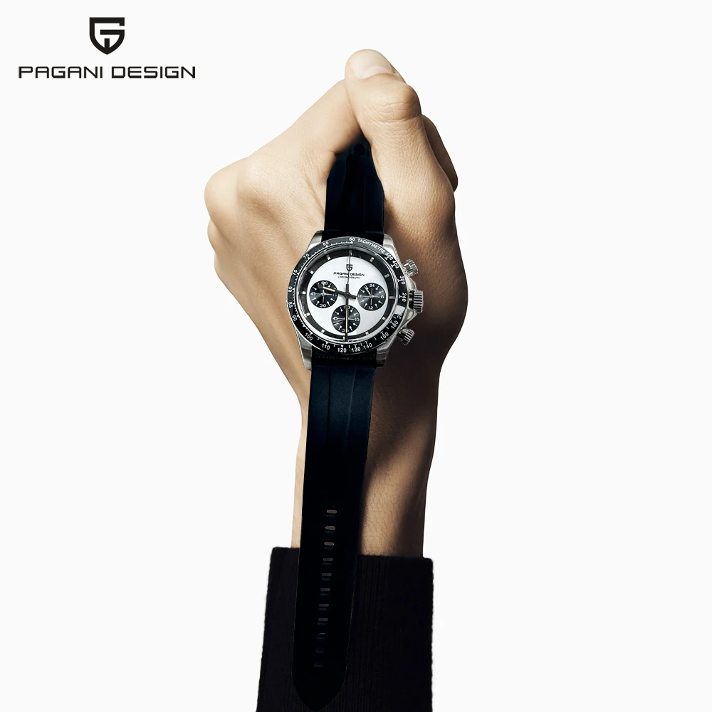 

2025 New PAGANI DESIG 40MM Sports Quartz Waterproof Soft rubber Watch V2 Multi functional Luminous Timing Code Watches for Man