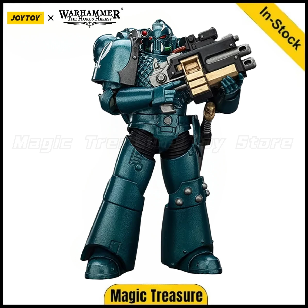 

【В наличии】JOYTOY Warhammer 40K Alpha Legion Headhunter с комбинированным болтером Banestrike и силовой моделью, фигурка 1/18