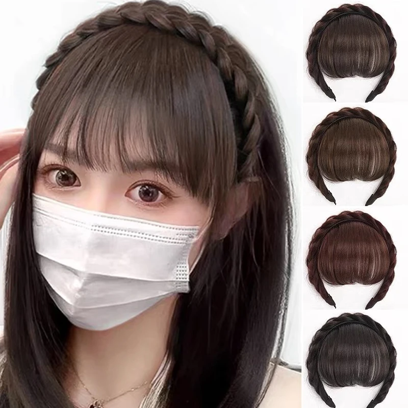 

Fake Hair Headband Fringe Wig Bangs Hairband Hair Extension Women Girls Clips In Hair Extension Hair Accessories Hairpiece Clips