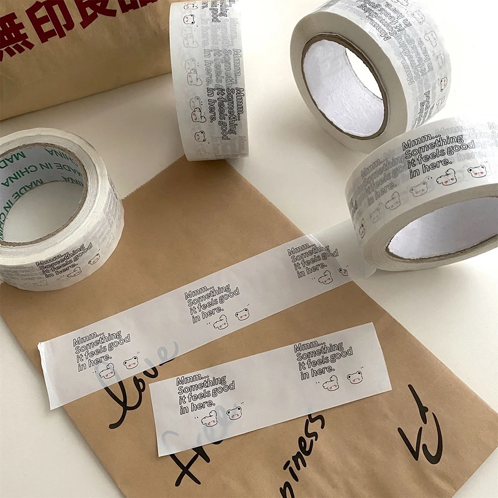 4.5cm x 90M White BOPP Sealing Tapes Gift Adhesive Stickers Courier Paper Box Packaging Tape Logistics Business Supplies