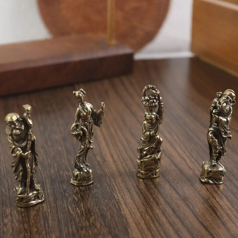 

Creative Copper Crafts Buddha Sculpture Handmade DIY Buddha Pendant Accessories Carved Buddha Miniatures Desktop