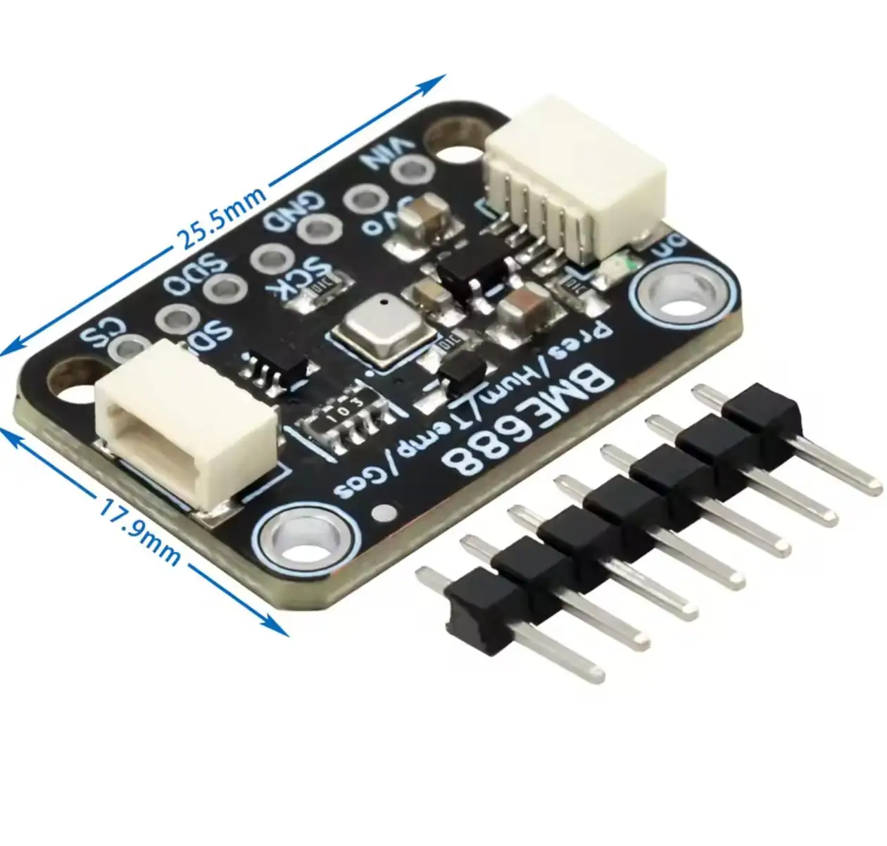 BME688 Environmental Sensor Module, Temperature, Humidity, Pressure, Gas, AI Intelligent I2C