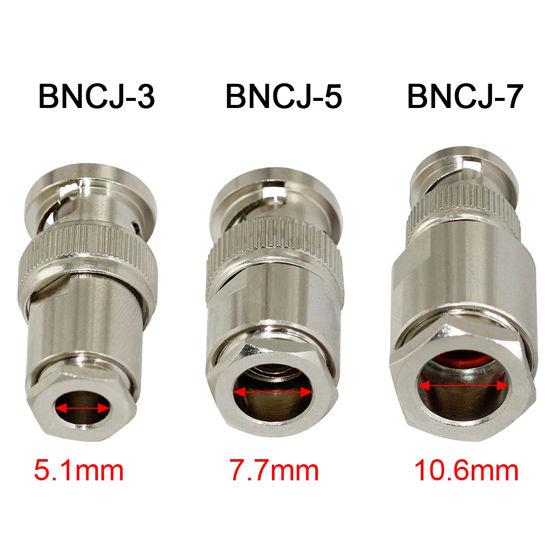 1pc BNC Male Plug RF Coax Connector Clamp for RG58 RG142 LMR300 RG8 RG213 LMR400 Cable Straight Nickel NEW Wholesale