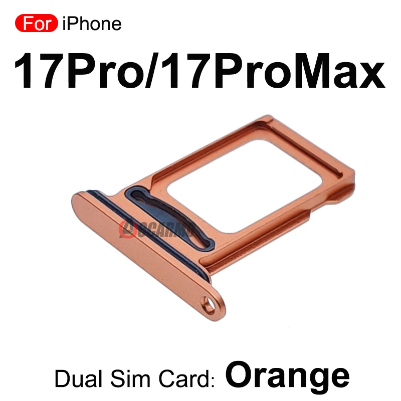Dark Blue Silver Orange SIM Card For iPhone 17Pro Max 17 Pro Dual