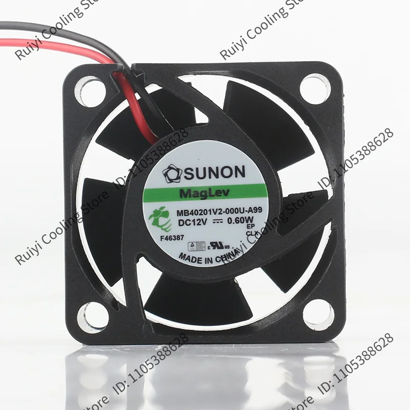 MB40201V2-000C-A99 Sunon Magnetic Levitation Fan 4020 DC 12V 0.60W 2-wire Silent Fan
