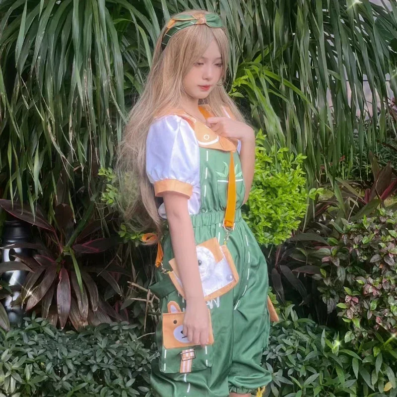 

Game Identity V Gardener Emma Woods Cosplay Costume Survivors Little Girl Green Suit for Adult Clothing Party Dress Up Gift